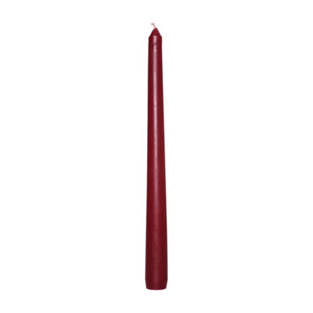Price's Venetian Wine Red Wrapped Dinner Candles 25cm (Pack of 10) Extra Image 1